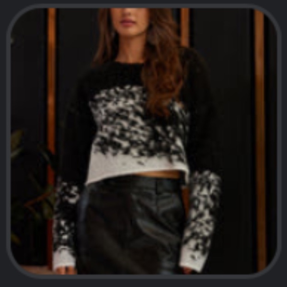 12th Tribe Black and White Sweater